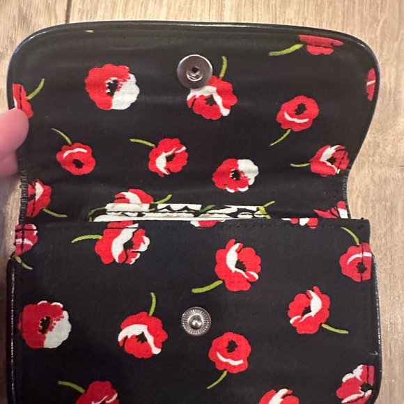 Vera Bradley Poppy Fields Snap Coin Pouch Wallet - Picture 3 of 5